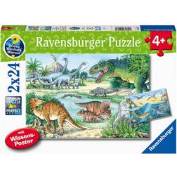 Ravensburger Dinosaurs & Their Habitats 2x24 Pieces