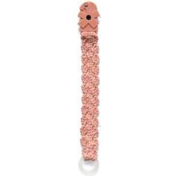Sebra Crochet Pacifier Clip Blossom Pink