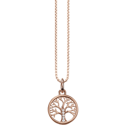 Thomas Sabo Love Tree Necklace - Rose Gold/Transparent