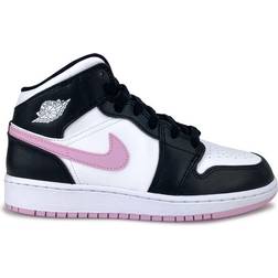 Nike Air Jordan 1 Mid GS - White/Light Arctic Pink/Black