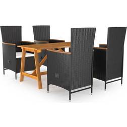 vidaXL 3068757 Patio Dining Set, 1 Table incl. 4 Chairs