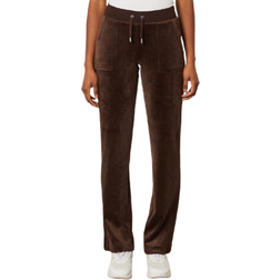 Juicy Couture Del Ray Classic Velour Pant - Bitter Chocolate