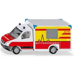 Siku 1536, Ambulance, Metal/Plastic, Red/Yellow/White, Versatile, Toy vehicle for children