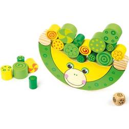 Small Foot 11058 wooden balancing game frog, educational game, motoric toy and balancing game in one, from 3 years on