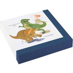 Amscan 20 napkins * Happy Dinos * for children's birthday and themed party T-Rex Triceratops Dino Dinosaur Primal Lizards Children's Birthday Theme Party Napkins Disposable