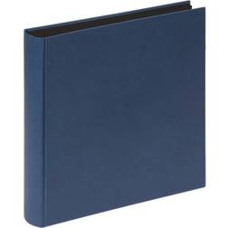 Walther design Fun Book Bound Album for 100 Black Pages, Textured Paper, Blue (Plain Cover) 30 x 30 x 5 cm