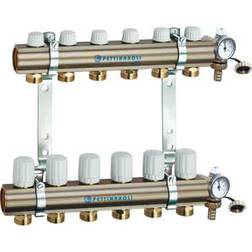 PETTINAROLI Manifold system in- and outlet 1x3/4 incl brackets 20 mm fittings and end pieces 12 outlets