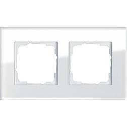Gira Frame 2-gang Esprit Glass white