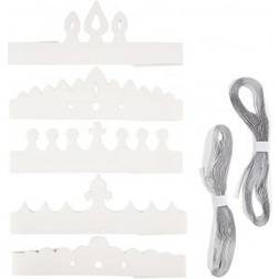 Creativ Company Crowns, H: 10-16,5 cm, L: 60 cm, 230 g, white, 50 pc/ 1 pack