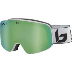 Bolle Nevada Ski Goggles Green Emerald/CAT2 Matte White Corp