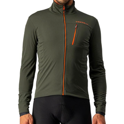Castelli Go Cycling Jacket Men - Military Green/Fiery Red