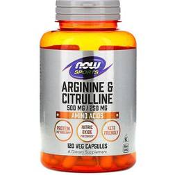 Now Foods Sports Arginine & Citrulline 120 Capsules