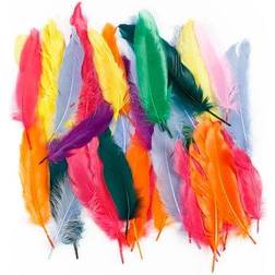 Creotime Feathers, L: 12-15 cm, assorted colours, 350 pc/ 1 pack