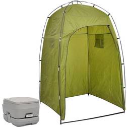 vidaXL Portable Camping Toilet with Tent 10 10 L