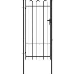 vidaXL Fence Gate Single Door with Arched Top 39.4x98.4"