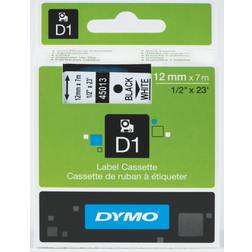 Dymo D1 Tape Black On White 0.5"x23ft