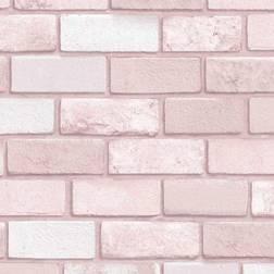 Arthouse Diamond Brick Pink Glitter Wallpaper