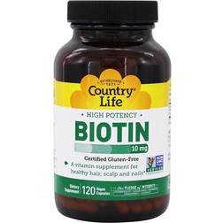 Country Life Biotin 10 mg 120 Vegetarian Capsules