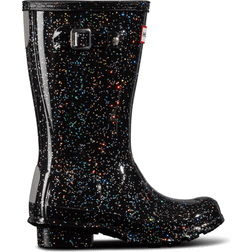 Hunter Kid's Original Giant Glitter Rain Boots - Black