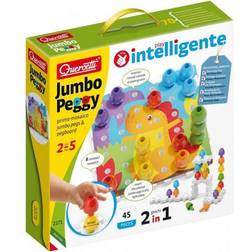 Quercetti 2271 Quercetti-2271 Jumbo Peggy-Early Learning Button Art Game Construction Plugging Toys