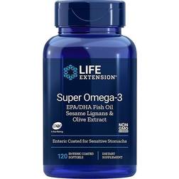 Life Extension Super Omega-3 EPA/DHA with Sesame Lignans & Olive Extract 120 softgels