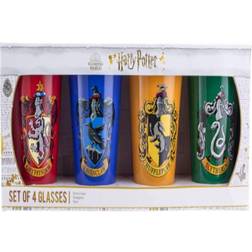 Harry Potter House Crest Drinking Glass 40cl 4pcs