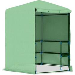 vidaXL Greenhouse with Shelves 227x223cm Stainless Steel