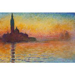 Grafika Claude Monet: Saint-Georges-Majeur au Crépuscule, 1908