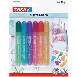 TESA 12 x Glitzerkleber Glitter-Deco VE=6 Tuben a 10ml