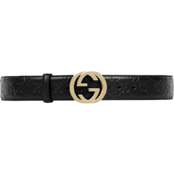 Gucci Signature Leather Belt - Black