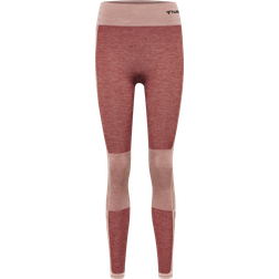 Hummel Clea Seamless Mid Waist Tights Women - Withered Rose/Rose Tan Melange