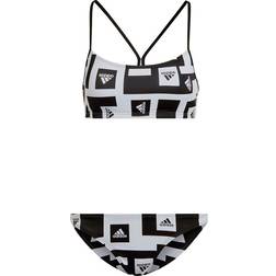 adidas Women's Logo Graphic Bikini Set - White/Black
