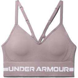 Under Armour Seamless Low Long Sports Bra - Dash Pink/White