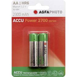 AGFAPHOTO Accu Power 2700 Series AA Ni-MH Compatible 2-pack