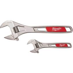 Milwaukee 6 in. and 10 in. Adjustable Wrench (2-Pack) Adjustable Wrench