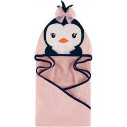 Hudson Animal Face Hooded Towel Miss Penguin