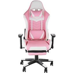 CorLiving Ergonomic Gaming Chair - Pink/White