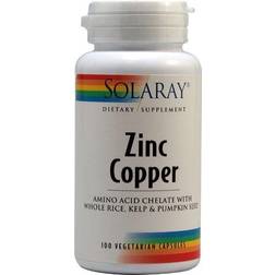 Solaray Zinc Copper 100 Vegetarian Capsules 100 pcs