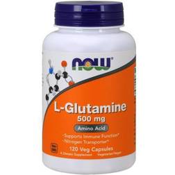 NOW L-Glutamine 500 mg 120 Veg Capsules 120