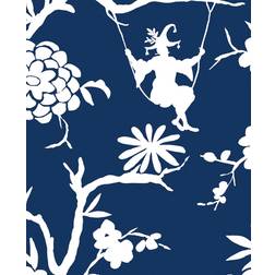 NextWall Chinoiserie Silhouette Peel and Stick Wallpaper