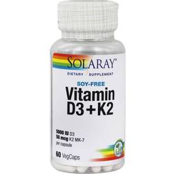 Solaray Vitamin D3 K2 60 VegCaps