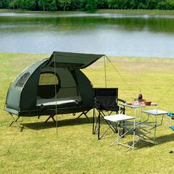 Costway Goplus 1-Person Compact Portable Pop-Up Tent/Camping Cot Air Mattress Sleep