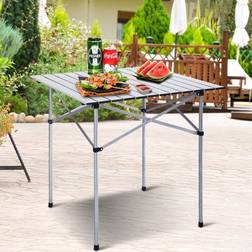 Costway Roll Up Portable folding Camping Aluminum Picnic Table