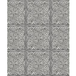 NextWall Faux Embossed Tile Peel and Stick Wallpaper