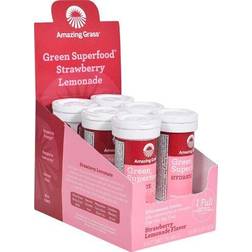 Amazing Grass Fizzy Green Tablets Hydrate Strawberry Lemonade 60 Tablets