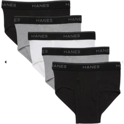 Hanes Boy's Ultimate Dyed Briefs With ComfortSoft Waistband 5-Pack - Black/Grey/White (BU39B5)