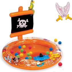 Banzai Pirate Sparkle Play Center Inflatable Ball Pit -Includes 20 Balls