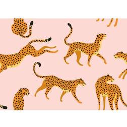RoomMates 28.29 sq. ft. Cheetah Cheetah Peel and Stick Wallpaper, pink/ orange