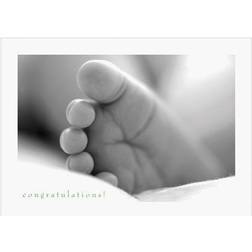 JAM Blank Congratulations Card Sets, 25/pack, Baby's Foot