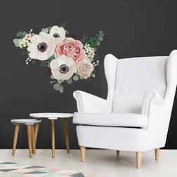 RoomMates Fresh Floral Wall Decal, White One Size